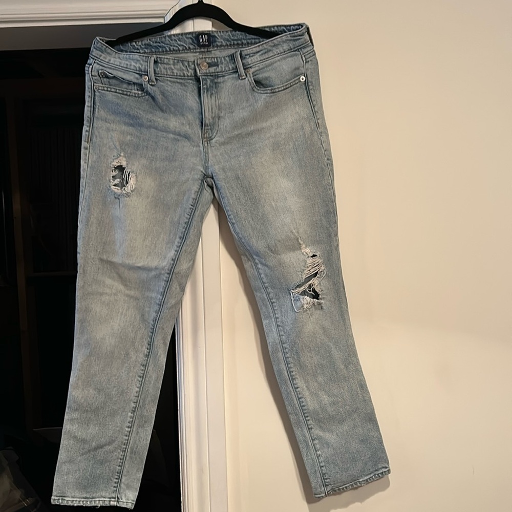 Gap girl friend with distressing